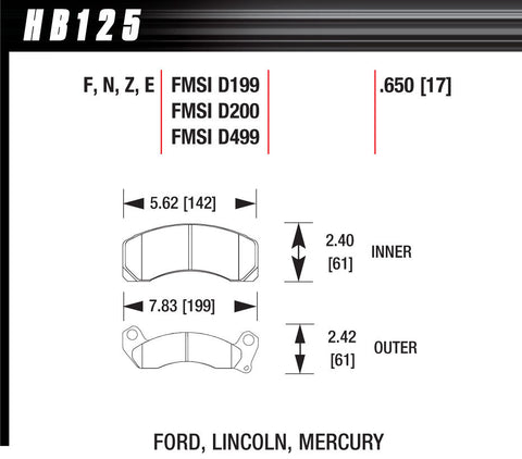 Brake Pads Blue 9012 Ford