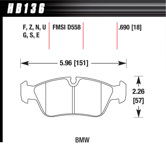 Brake Pads DTC-60 BMW Front