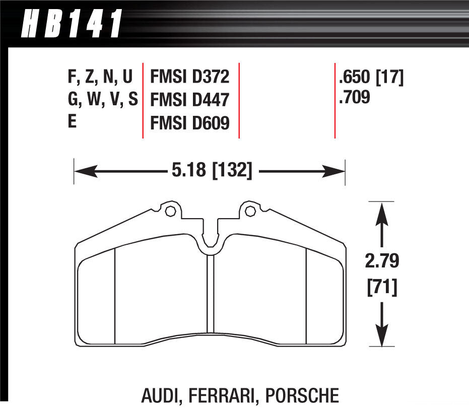 Brake PAds DTC-70 Audi Ferrari Porsche